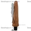 Vibrador color piel deslizante realista, vibraciones de varias velocidades y material TPR